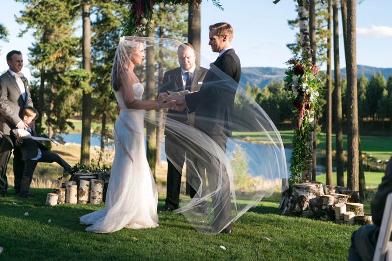 Chic Blush, Red & Gray Washington Wedding via TheELD.com