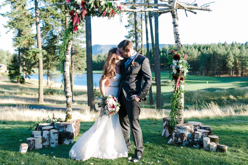 Chic Blush, Red & Gray Washington Wedding via TheELD.com