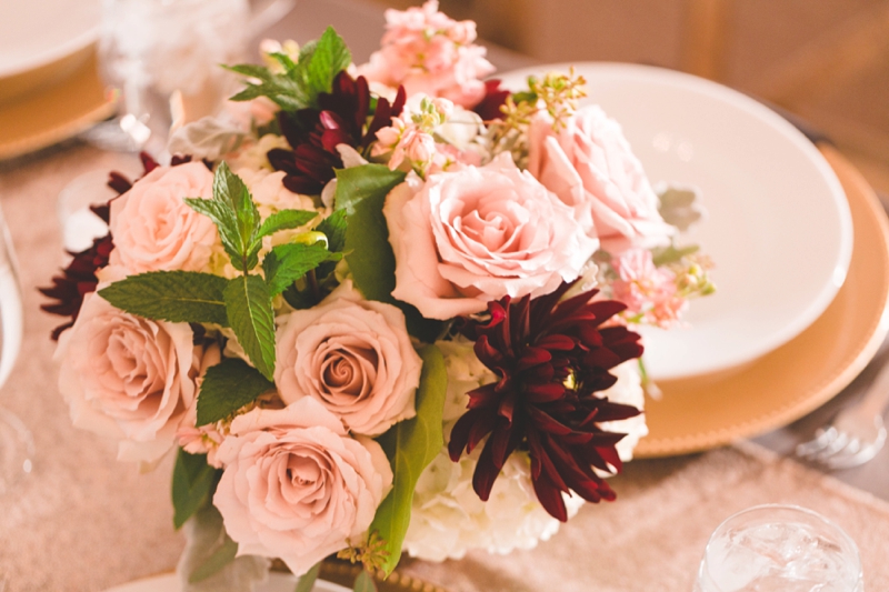 Chic Blush, Red & Gray Washington Wedding via TheELD.com