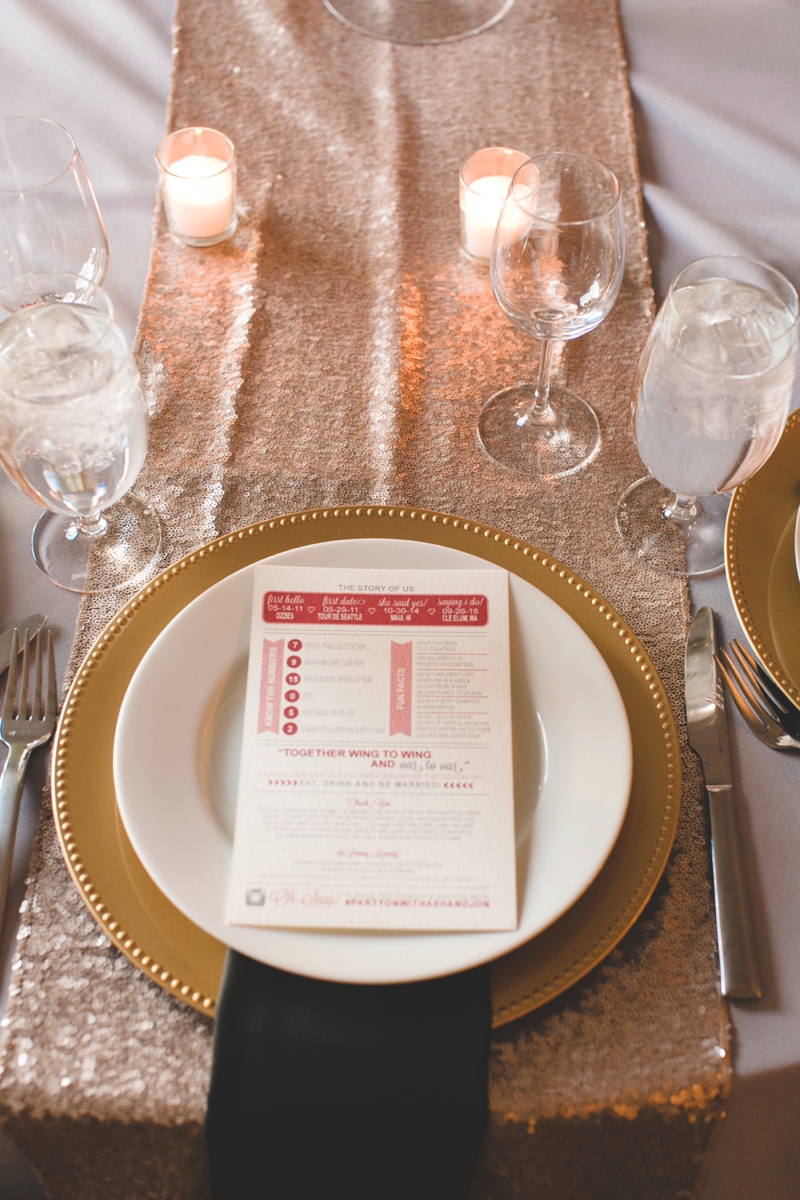 Chic Blush, Red & Gray Washington Wedding via TheELD.com