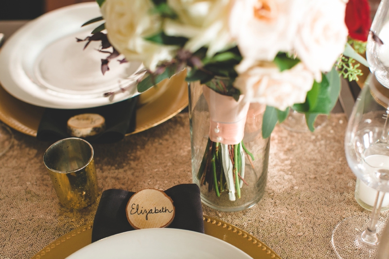 Chic Blush, Red & Gray Washington Wedding via TheELD.com