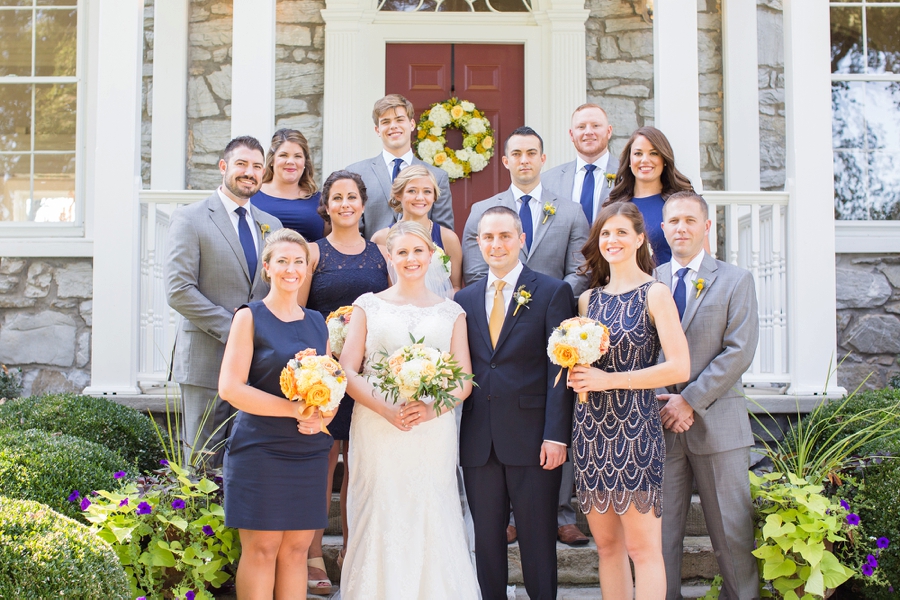 A Classic Navy and Yellow Maryland Wedding via TheELD.com