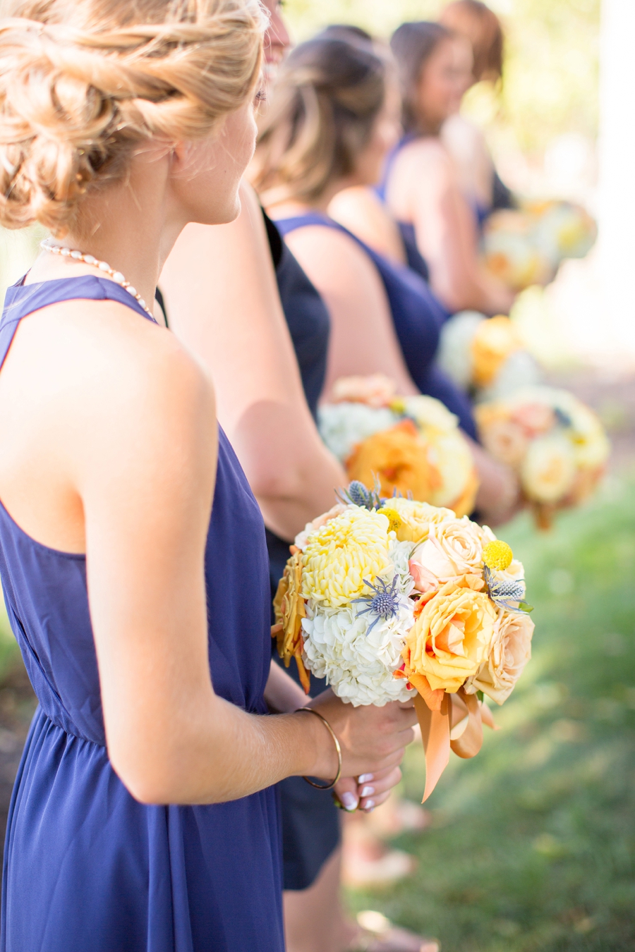 A Classic Navy and Yellow Maryland Wedding via TheELD.com