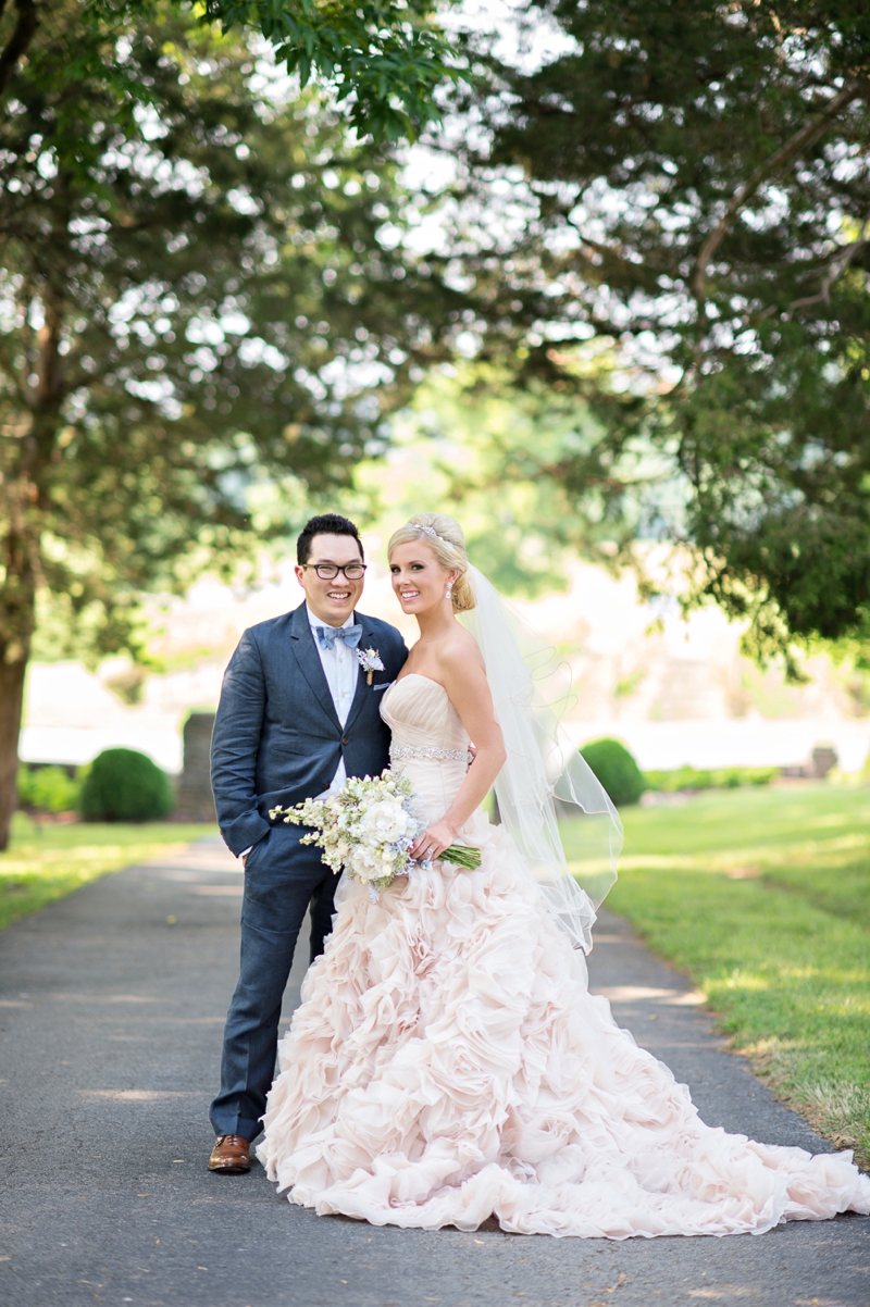 Romantic Blush and Blue Nashville Wedding via TheELD.com