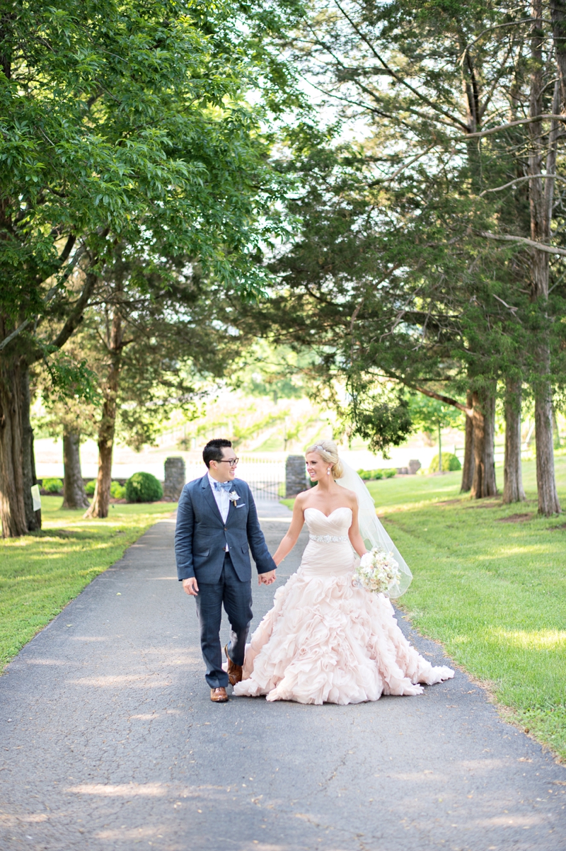 Romantic Blush and Blue Nashville Wedding via TheELD.com