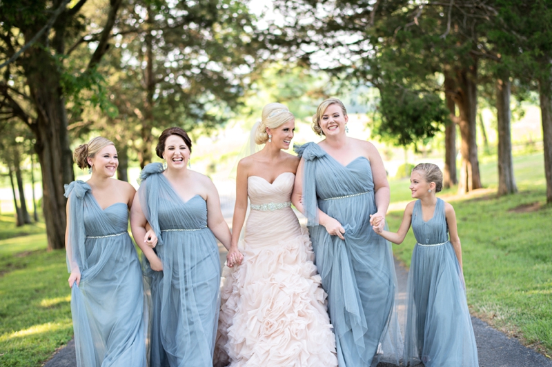 Romantic Blush and Blue Nashville Wedding via TheELD.com