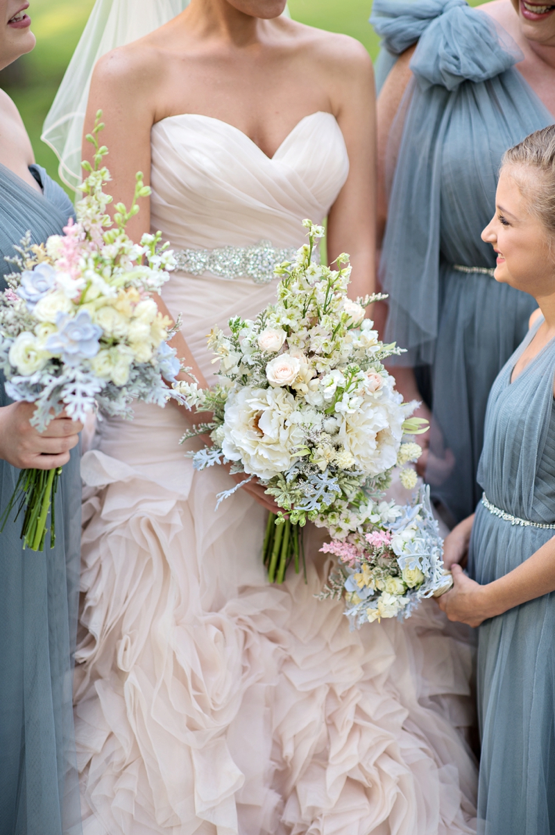 Romantic Blush and Blue Nashville Wedding via TheELD.com