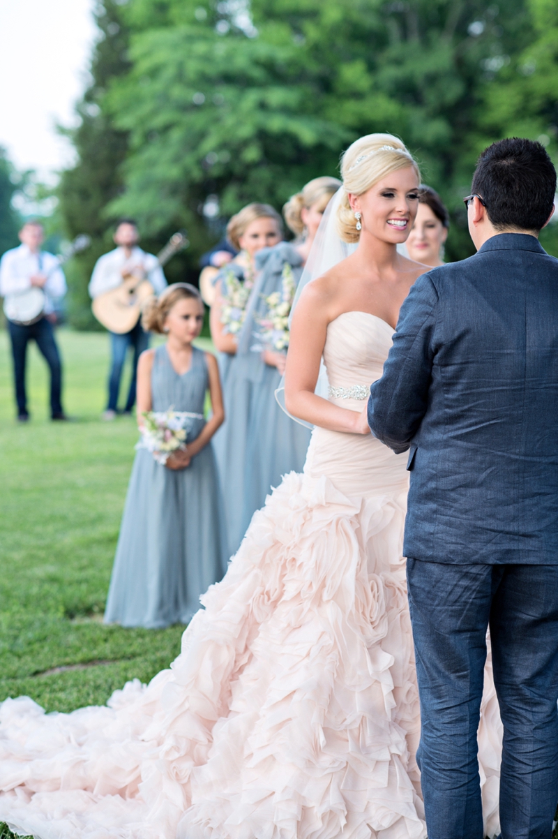 Romantic Blush and Blue Nashville Wedding via TheELD.com