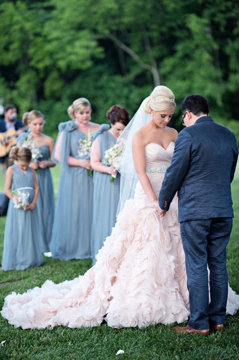 Romantic Blush and Blue Nashville Wedding via TheELD.com
