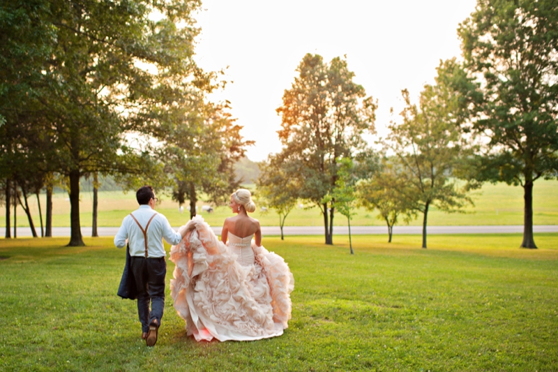 Romantic Blush and Blue Nashville Wedding via TheELD.com