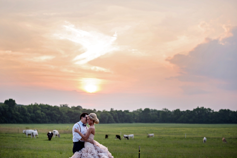 Romantic Blush and Blue Nashville Wedding via TheELD.com