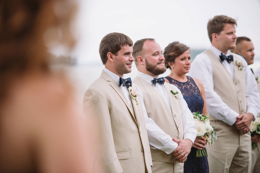 Romantic Lakeside Navy and Blush Wedding via TheELD.com
