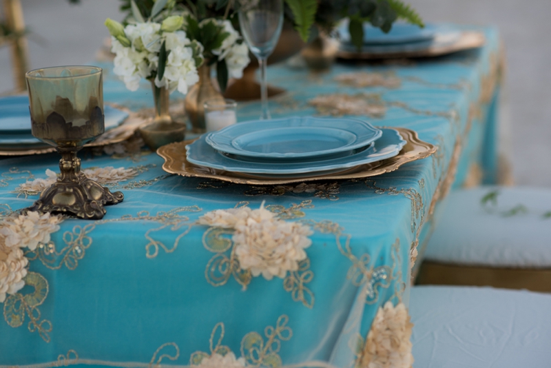 Turquoise Grecian Inspired Wedding Ideas via TheELD.com