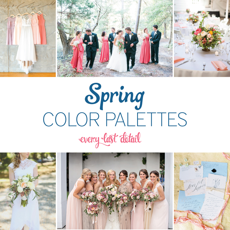 15 Spring Wedding Color Palettes via TheELD.com