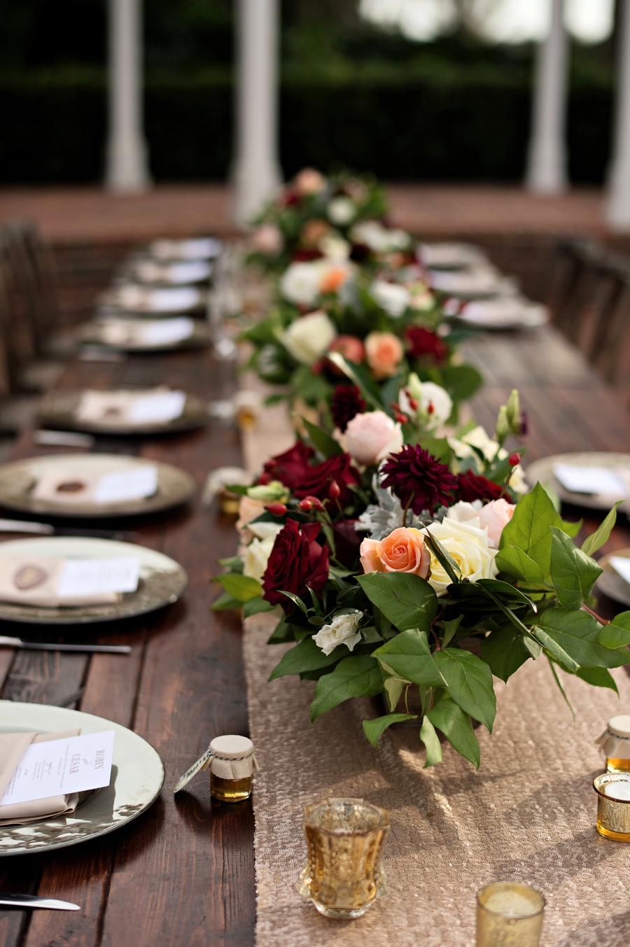 A Rustic & Romantic Red Wedding via TheELD.com