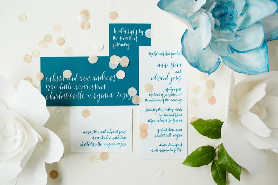 Romantic Teal, Blue, and White Wedding Ideas via TheELD.com
