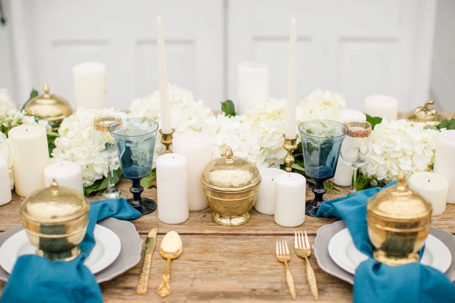 Romantic Teal, Blue, and White Wedding Ideas via TheELD.com