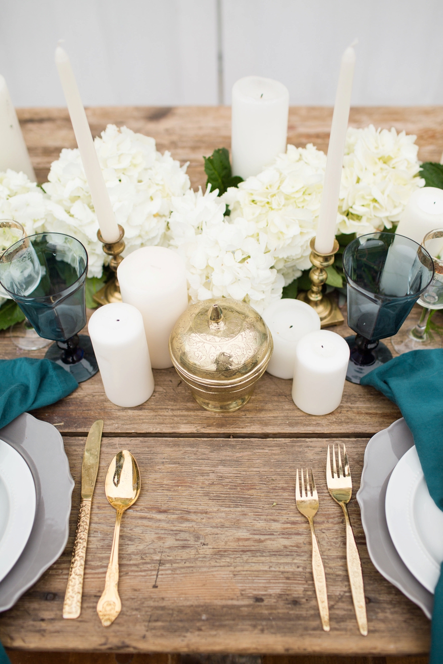 Romantic Teal, Blue, and White Wedding Ideas via TheELD.com