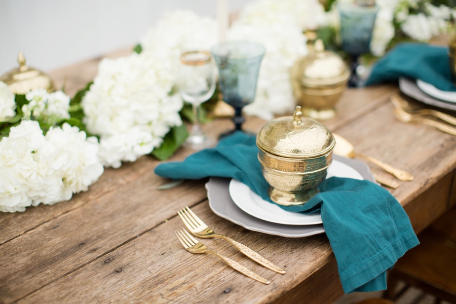 Romantic Teal, Blue, and White Wedding Ideas via TheELD.com