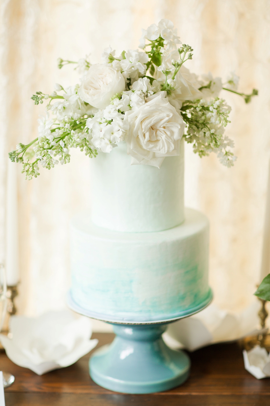 Romantic Teal, Blue, and White Wedding Ideas via TheELD.com