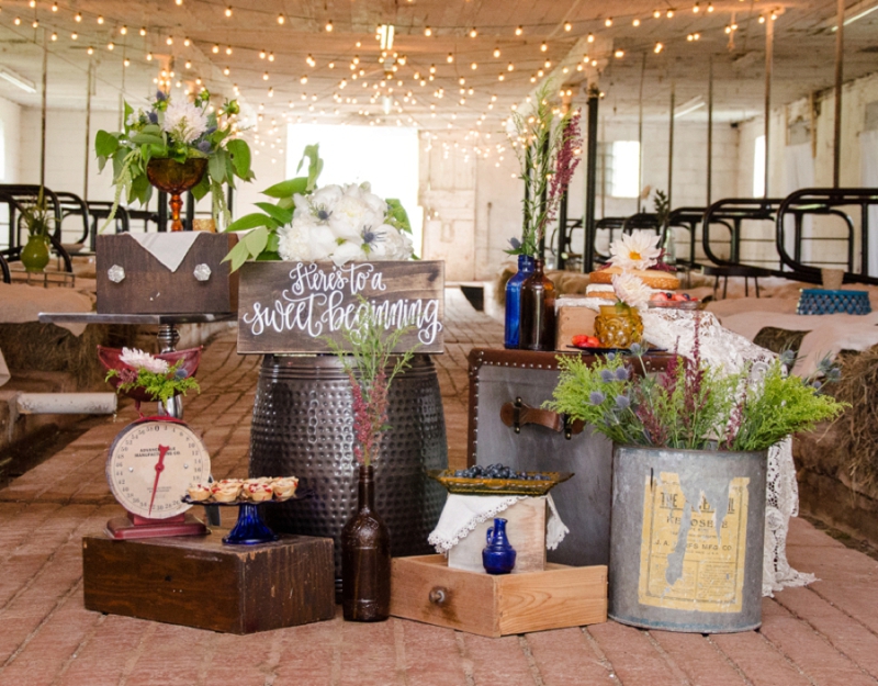 Summer Inspired Rustic Wedding Ideas via TheELD.com