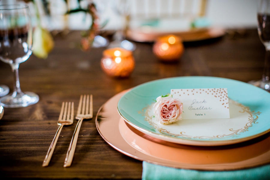 Eclectic Mint and Rose Gold Wedding Ideas With Minted via TheELD.com