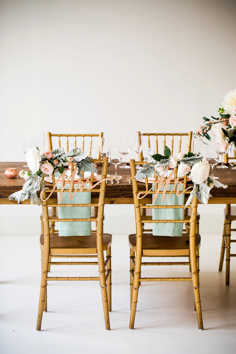 Eclectic Mint and Rose Gold Wedding Ideas With Minted via TheELD.com