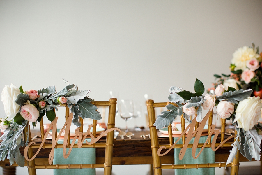 Eclectic Mint and Rose Gold Wedding Ideas With Minted via TheELD.com