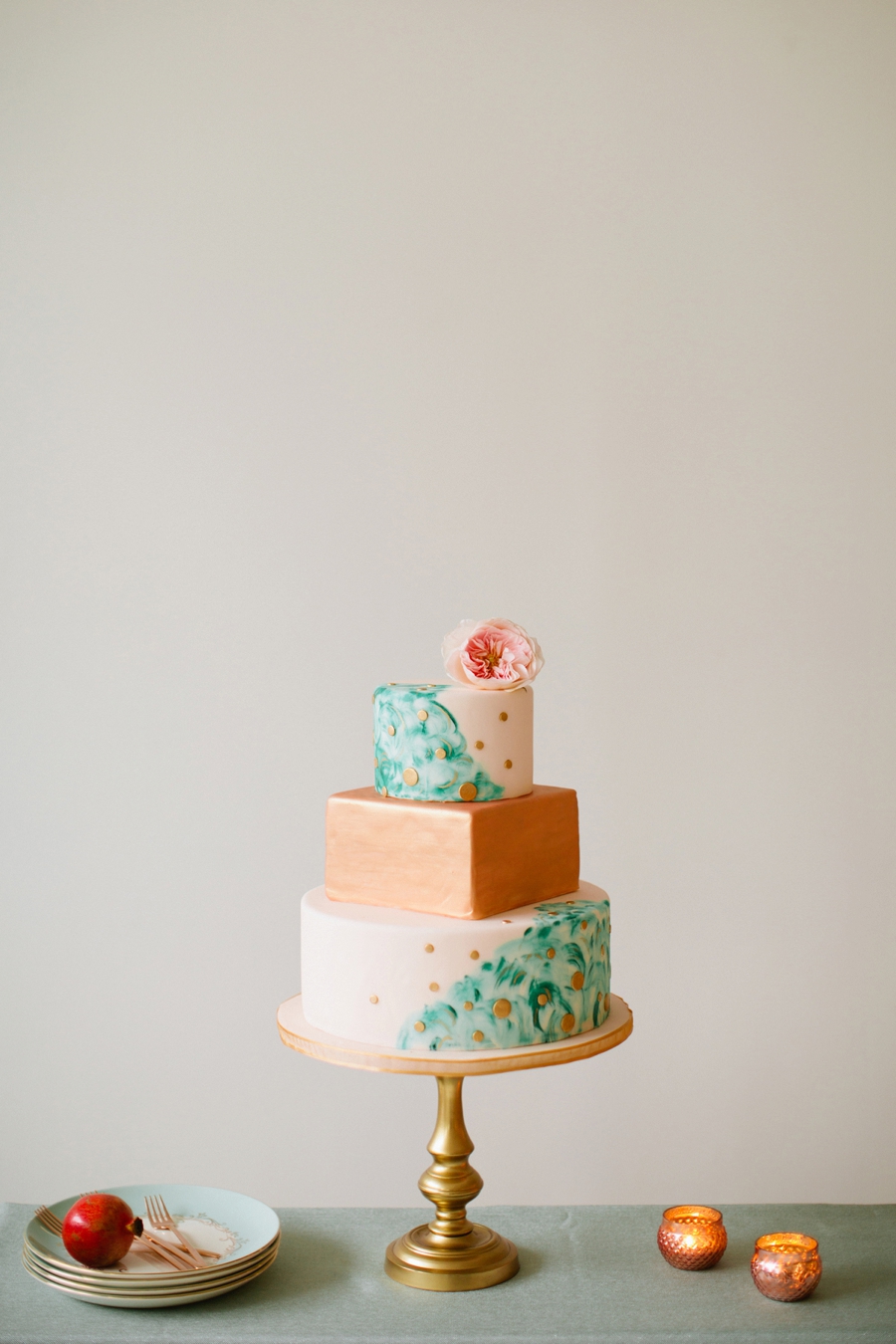 Eclectic Mint and Rose Gold Wedding Ideas With Minted via TheELD.com