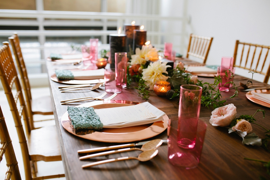 Eclectic Mint and Rose Gold Wedding Ideas With Minted via TheELD.com