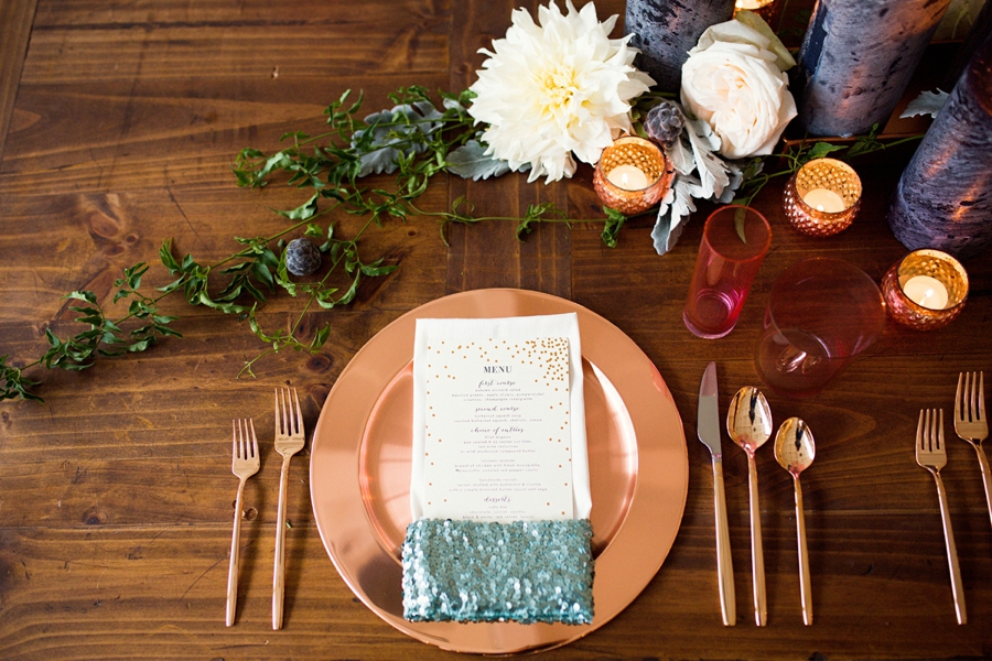 Eclectic Mint and Rose Gold Wedding Ideas With Minted via TheELD.com