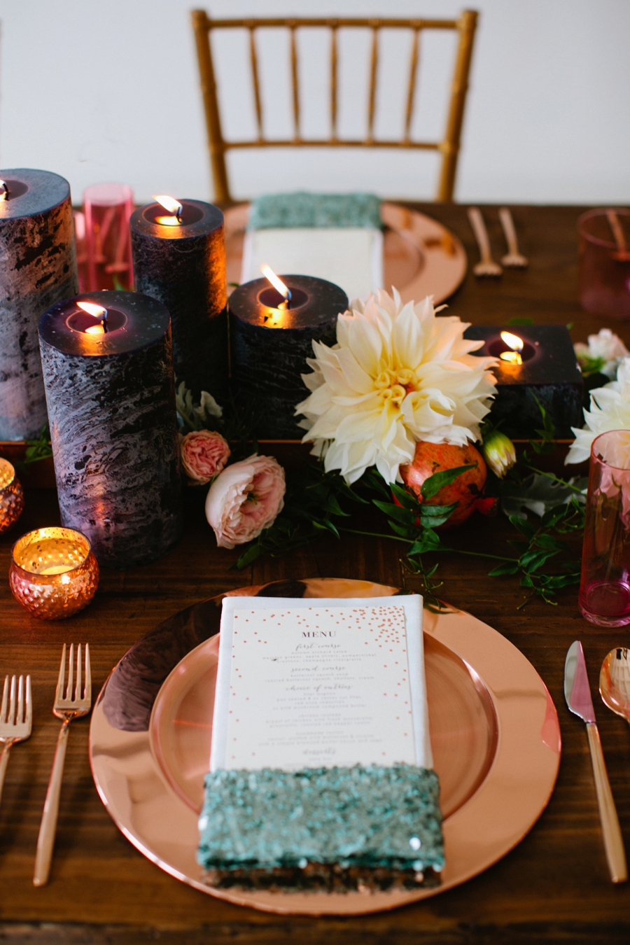 Eclectic Mint and Rose Gold Wedding Ideas With Minted via TheELD.com