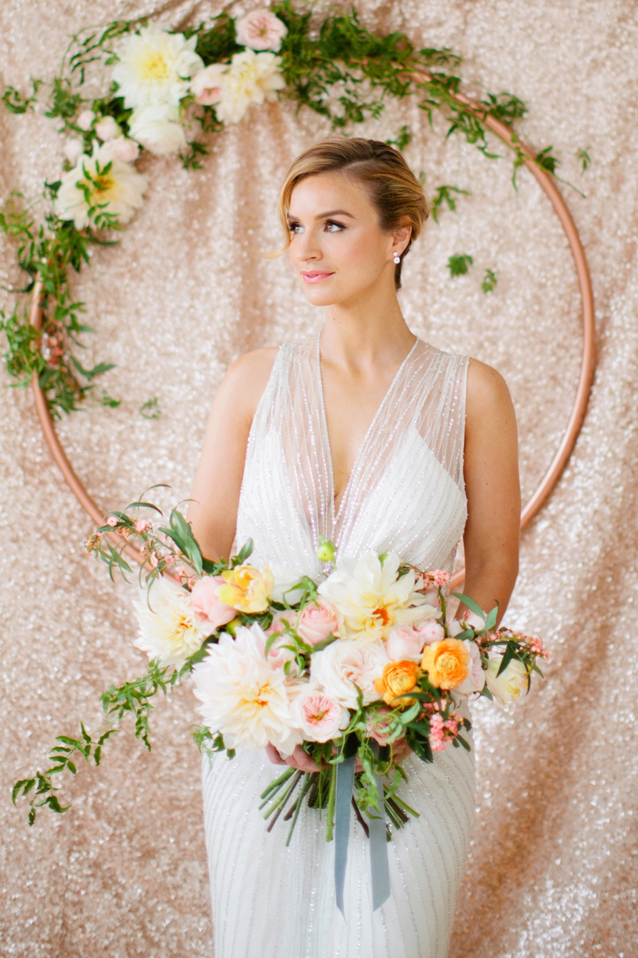 Eclectic Mint and Rose Gold Wedding Ideas With Minted via TheELD.com