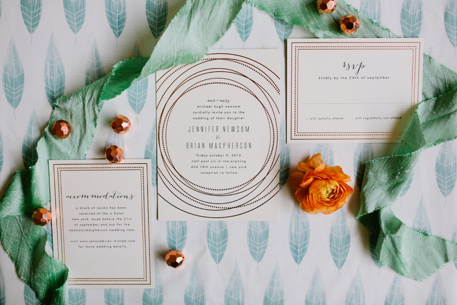 Eclectic Mint and Rose Gold Wedding Ideas With Minted via TheELD.com