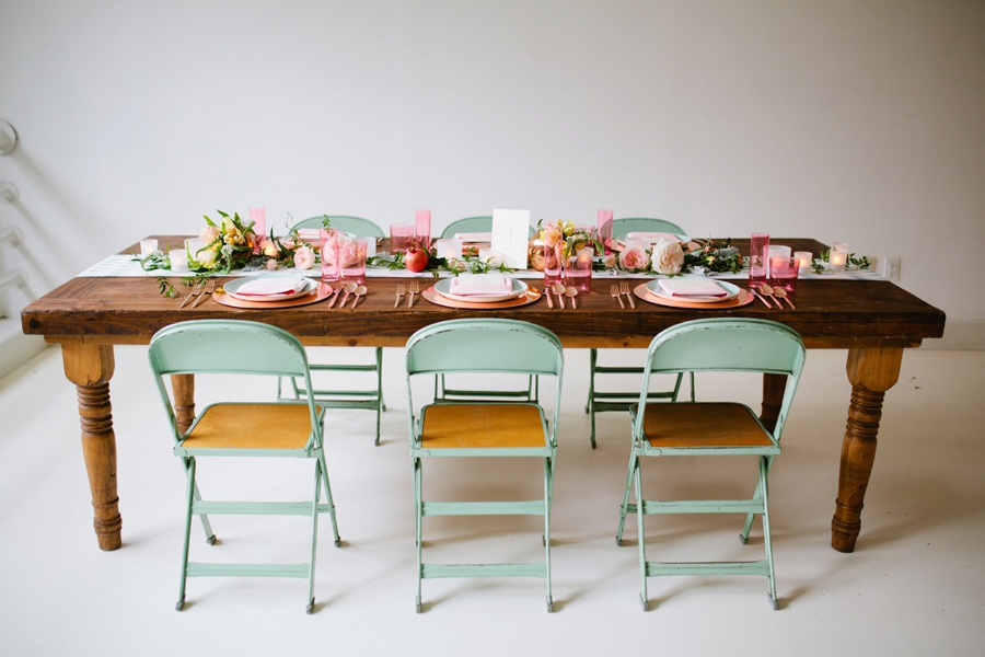 Eclectic Mint and Rose Gold Wedding Ideas With Minted via TheELD.com