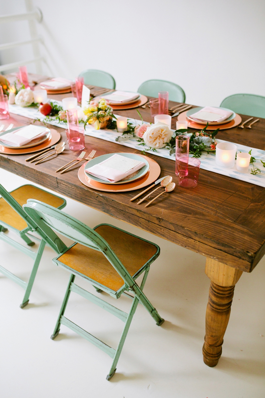 Eclectic Mint and Rose Gold Wedding Ideas With Minted via TheELD.com