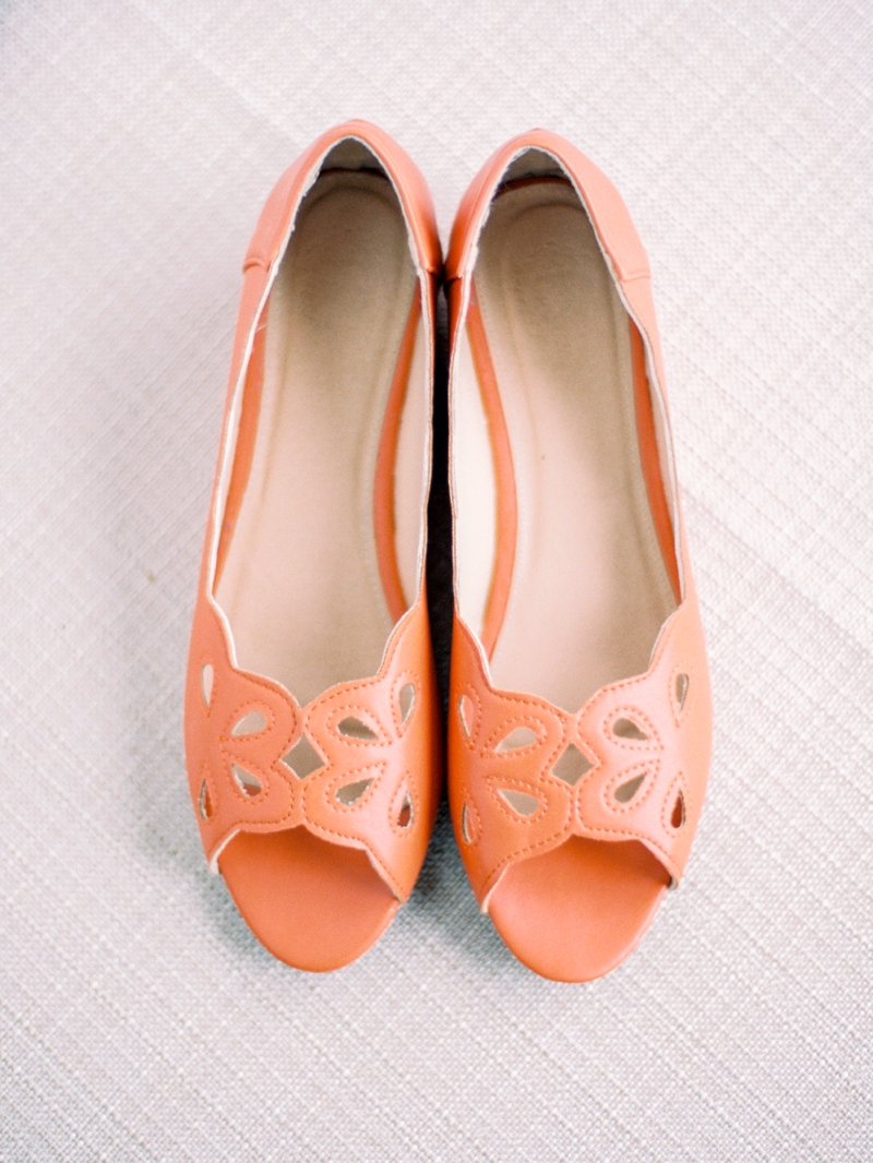 Rustic Peach & Blue North Carolina Wedding via TheELD.com