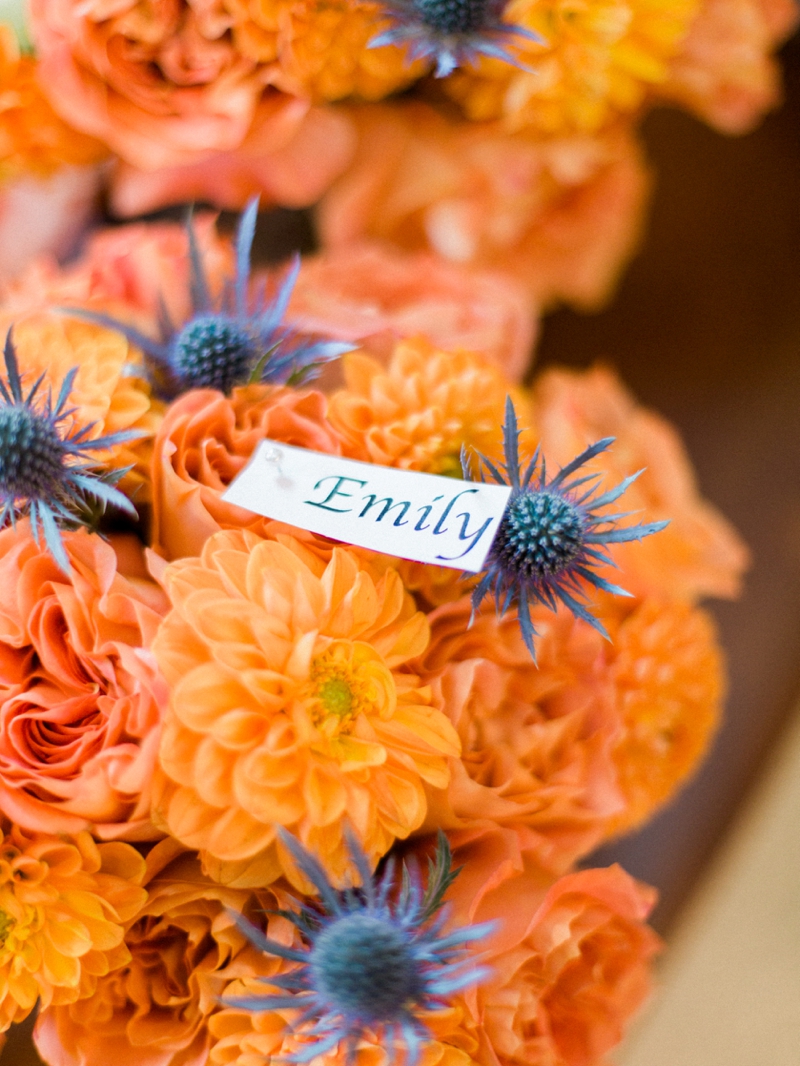 Rustic Peach & Blue North Carolina Wedding via TheELD.com