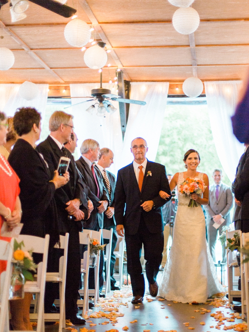 Rustic Peach & Blue North Carolina Wedding via TheELD.com