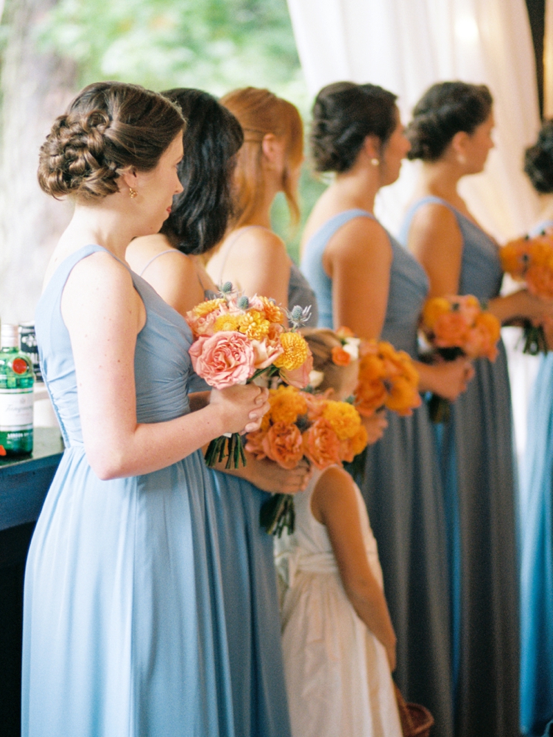 Rustic Peach & Blue North Carolina Wedding via TheELD.com