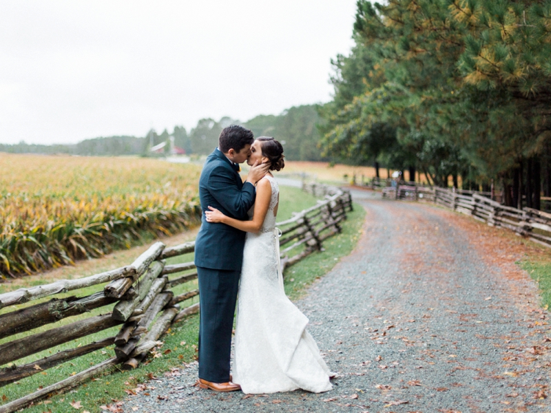 Rustic Peach & Blue North Carolina Wedding via TheELD.com