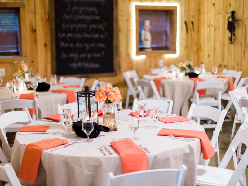 Rustic Peach & Blue North Carolina Wedding via TheELD.com