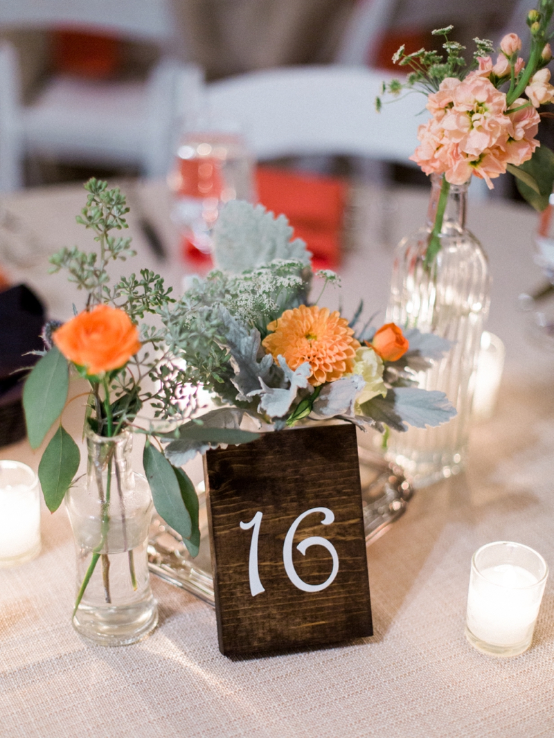 Rustic Peach & Blue North Carolina Wedding via TheELD.com