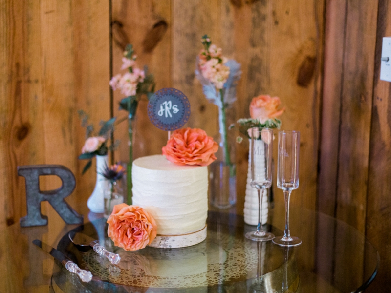 Rustic Peach & Blue North Carolina Wedding via TheELD.com