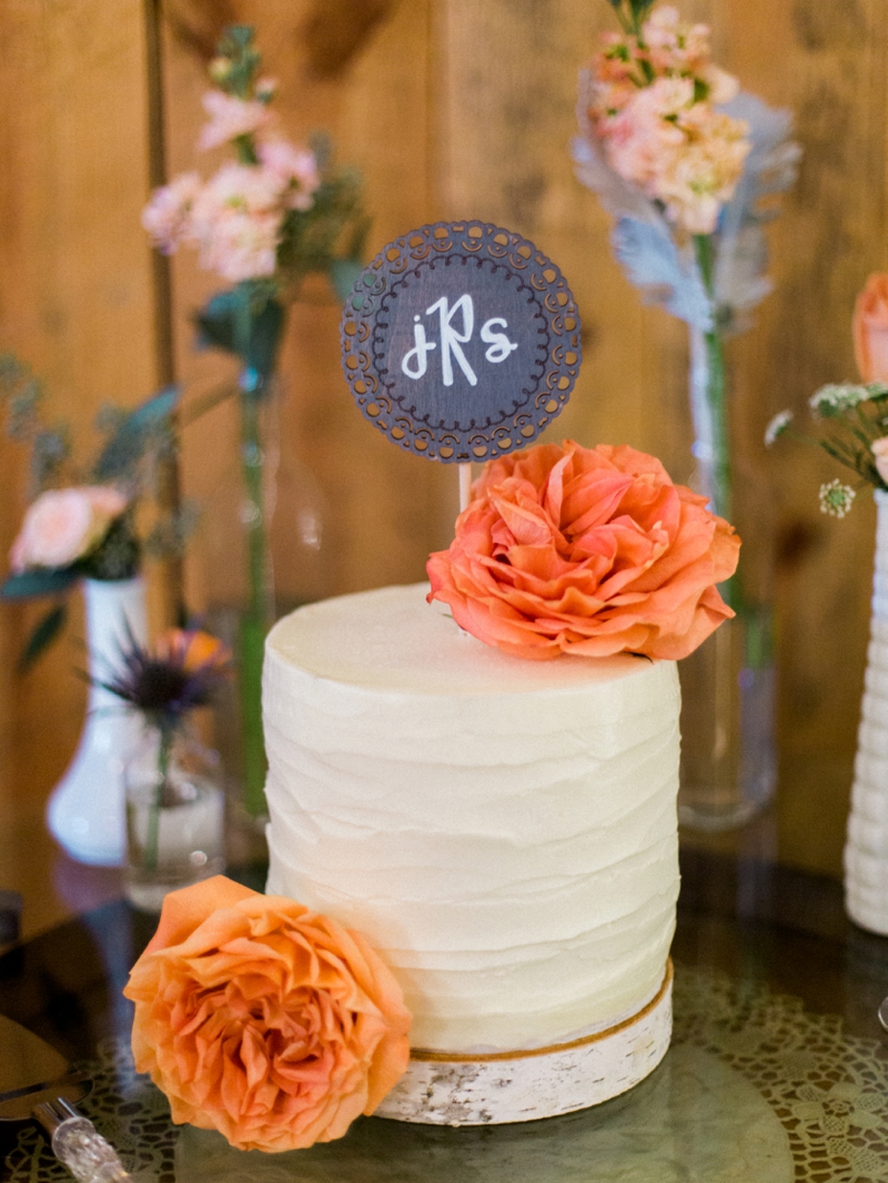 Rustic Peach & Blue North Carolina Wedding via TheELD.com