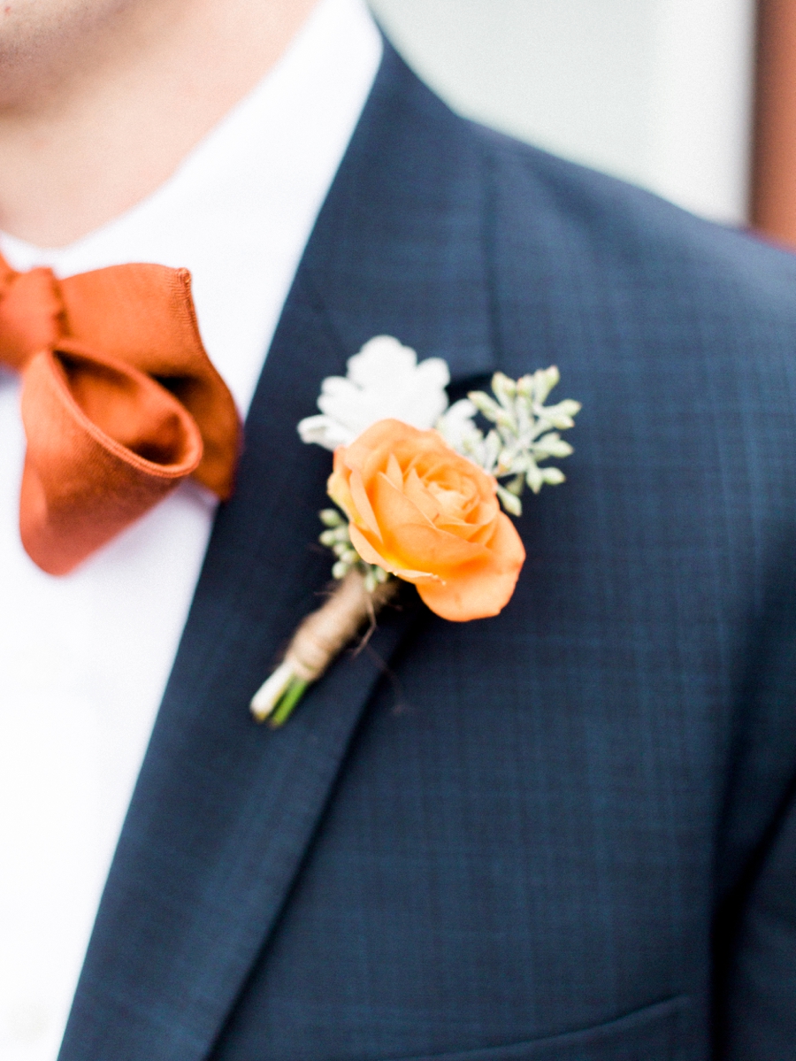 Rustic Peach & Blue North Carolina Wedding via TheELD.com