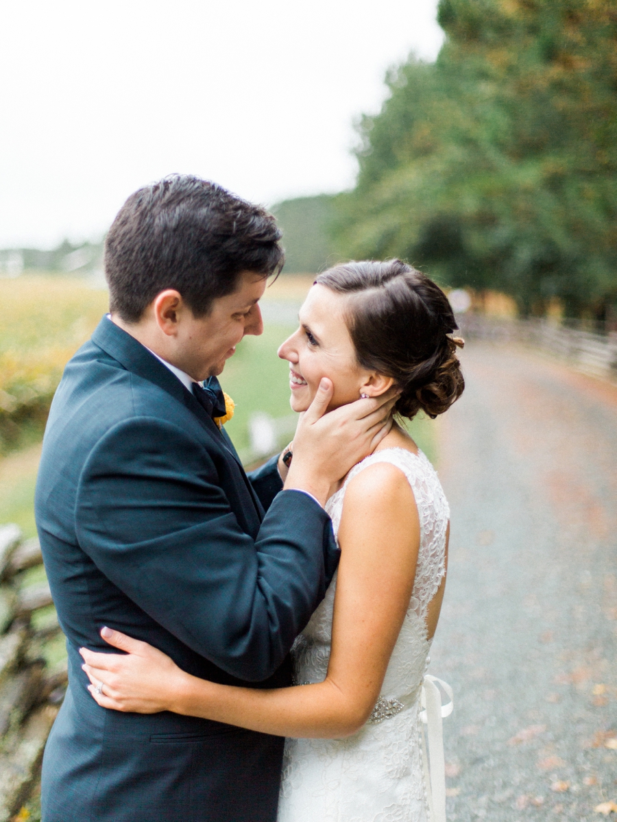 Rustic Peach & Blue North Carolina Wedding via TheELD.com