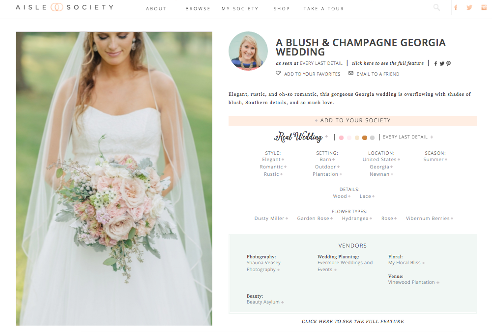 Aisle Society: An All New Way To Find Wedding Inspiration via TheELD.com