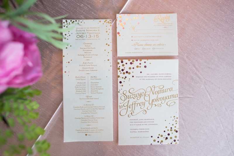 Classic Pink & Plum Seattle Wedding via TheELD.com