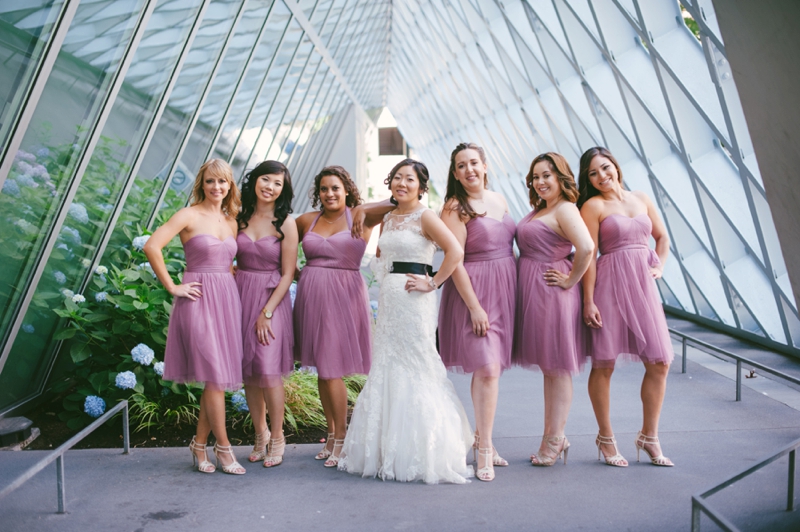 Classic Pink & Plum Seattle Wedding via TheELD.com